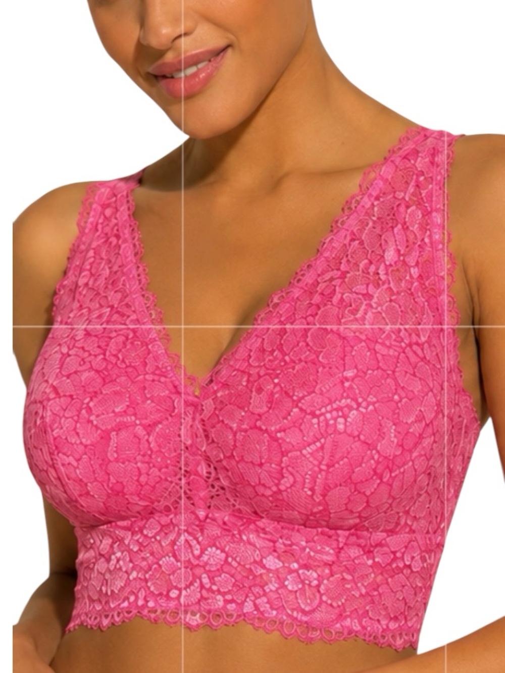 NWT Cosabella Pret-A-Porter Curvy Longline Bralette Miami Pink Size L PRETA1383